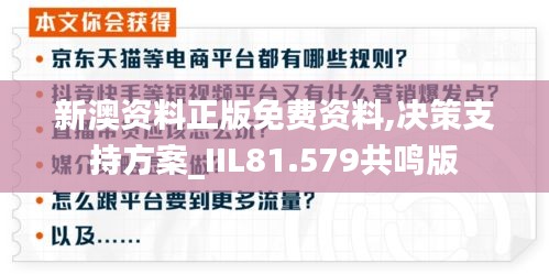 新澳资料正版免费资料,决策支持方案_IIL81.579共鸣版