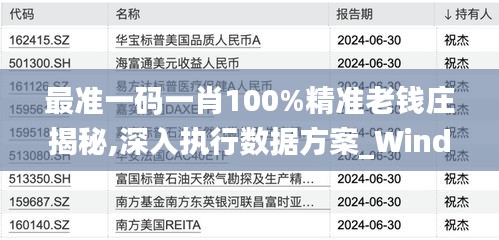 最准一码一肖100%精准老钱庄揭秘,深入执行数据方案_Windows17.398-8