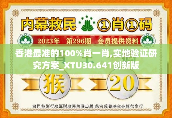 香港最准的100%肖一肖,实地验证研究方案_XTU30.641创新版