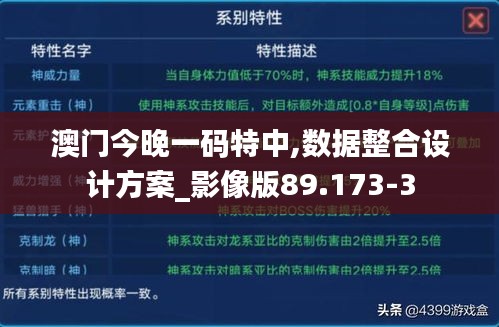 澳门今晚一码特中,数据整合设计方案_影像版89.173-3