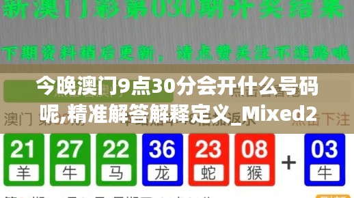 今晚澳门9点30分会开什么号码呢,精准解答解释定义_Mixed20.320-6