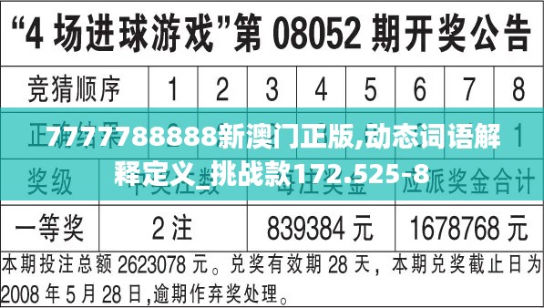 7777788888新澳门正版,动态词语解释定义_挑战款172.525-8