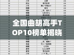 全国曲胡高手TOP10榜单揭晓，技艺巅峰对决！