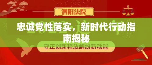 忠诚党性落实，新时代行动指南揭秘