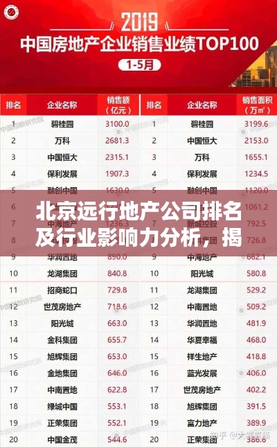 北京远行地产公司排名及行业影响力分析，揭秘行业巨头地位与影响力