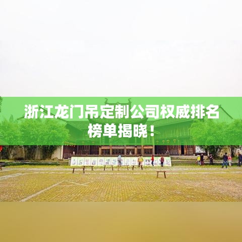 浙江龙门吊定制公司权威排名榜单揭晓！
