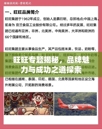 旺旺专题揭秘，品牌魅力与成功之道探索