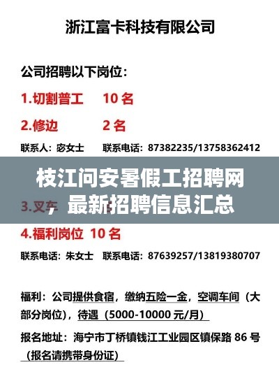 枝江问安暑假工招聘网，最新招聘信息汇总