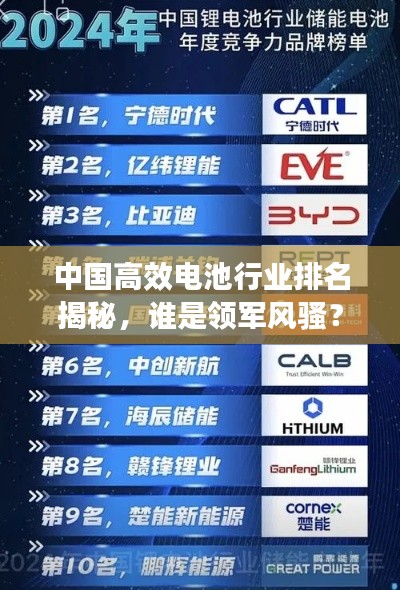 中国高效电池行业排名揭秘，谁是领军风骚？