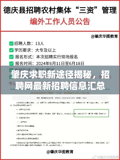 肇庆求职新途径揭秘，招聘网最新招聘信息汇总