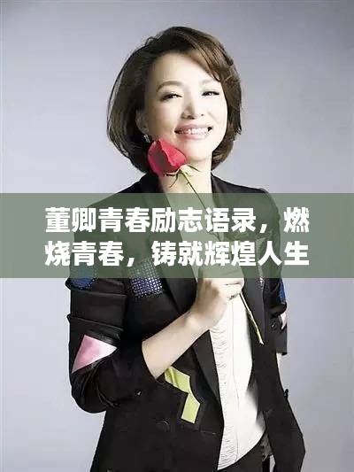董卿青春励志语录，燃烧青春，铸就辉煌人生
