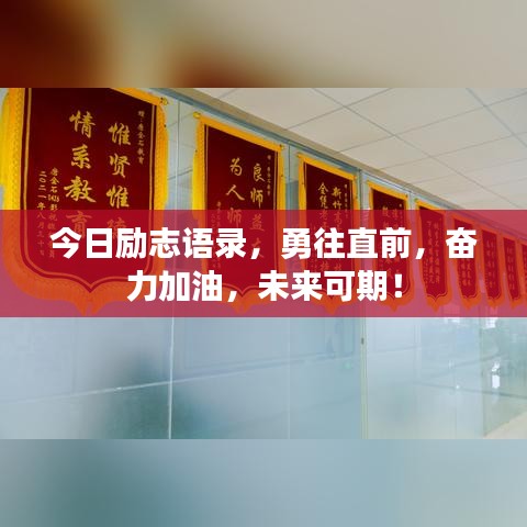 今日励志语录，勇往直前，奋力加油，未来可期！